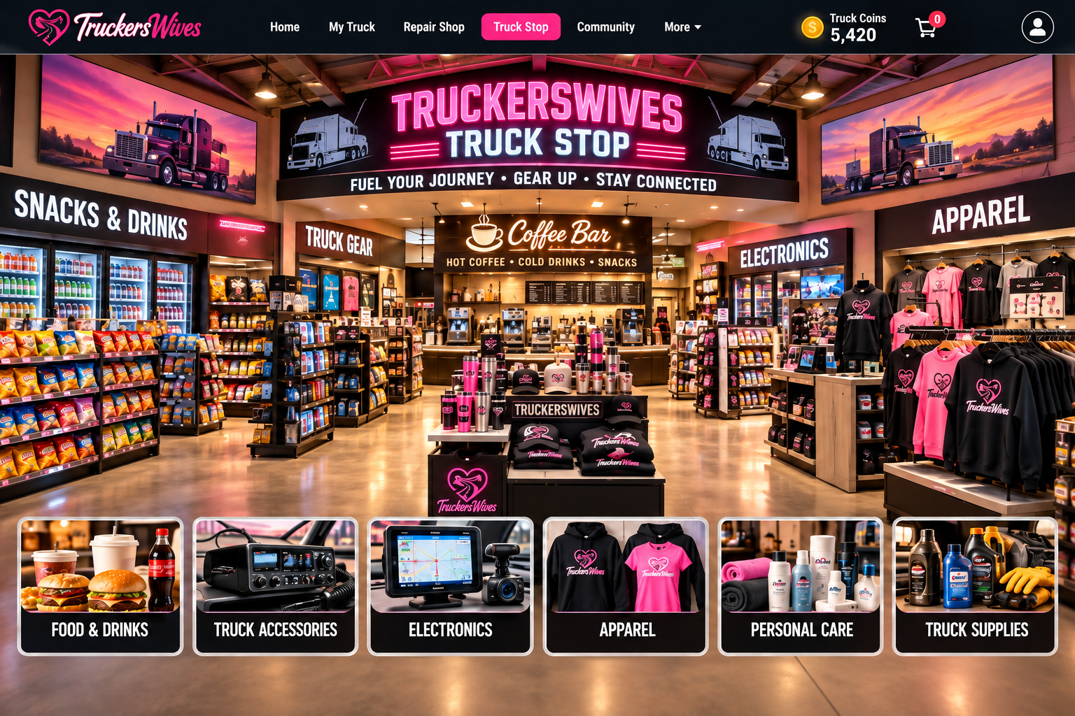 TruckersWives virtual truck stop store